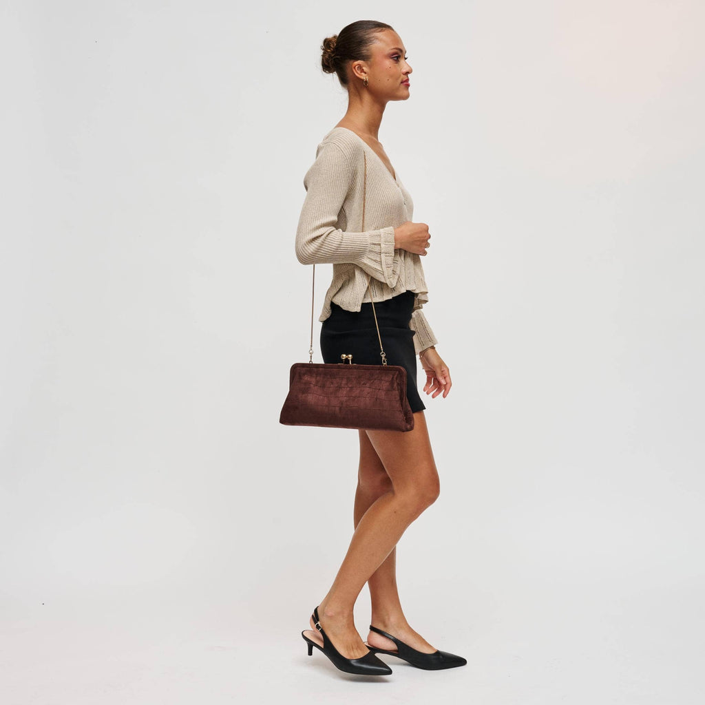 Kristin Suede Clutch