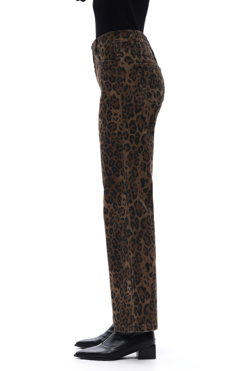 High Rise Leopard Jeans