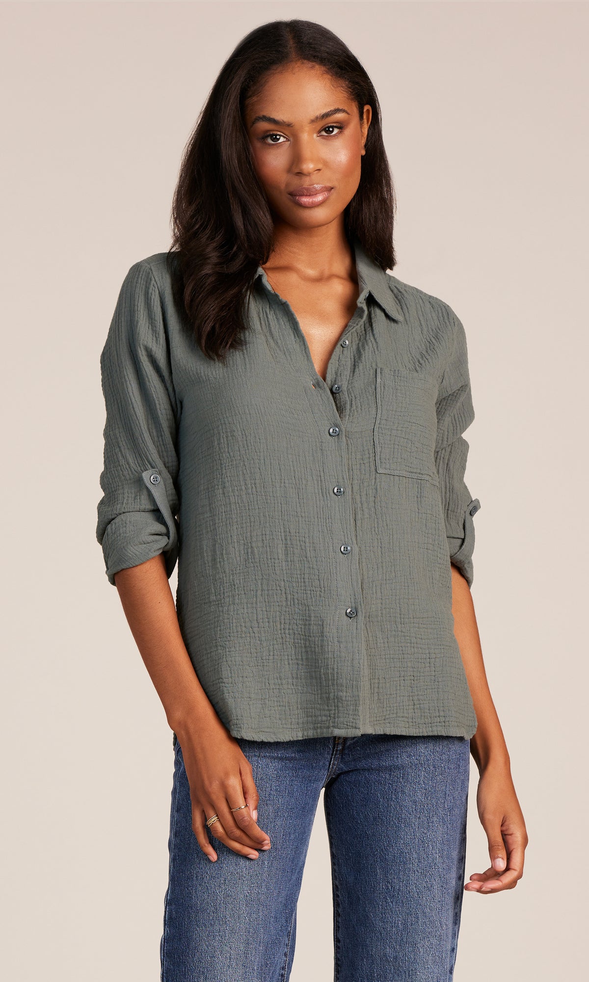 Tabby Sage Shirt
