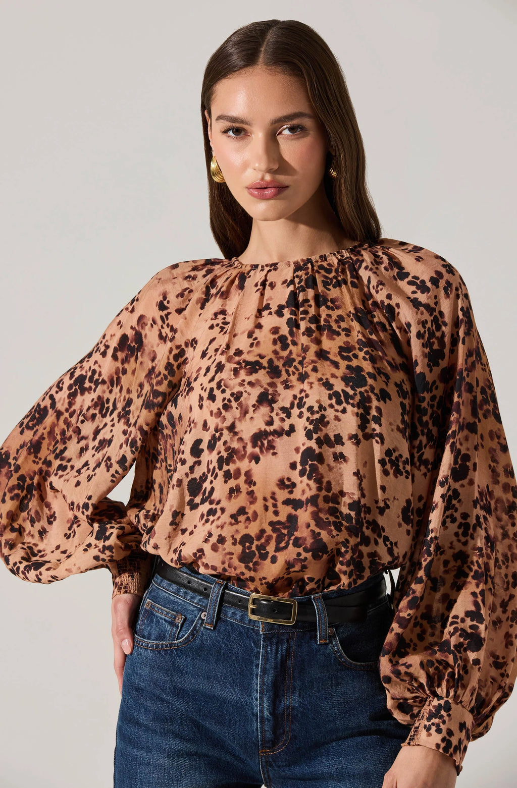 Raya Leopard Blouse