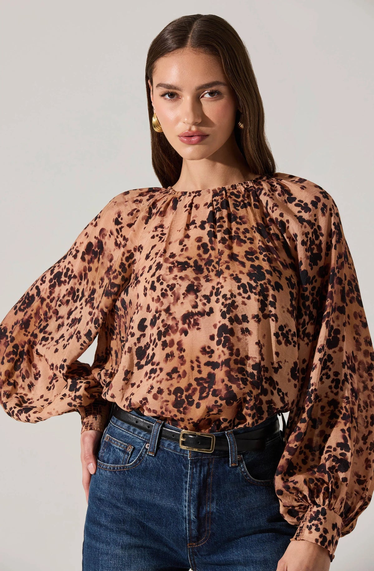 Raya Leopard Blouse