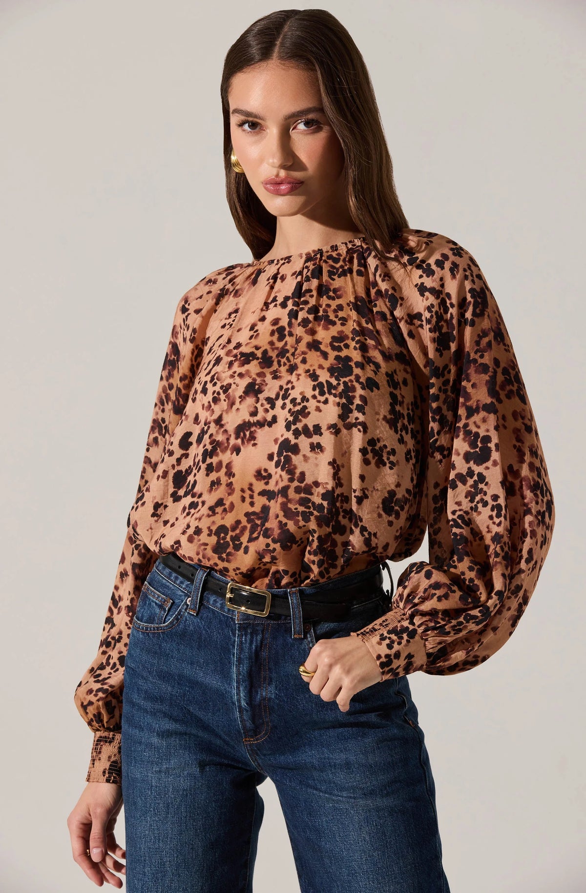Raya Leopard Blouse