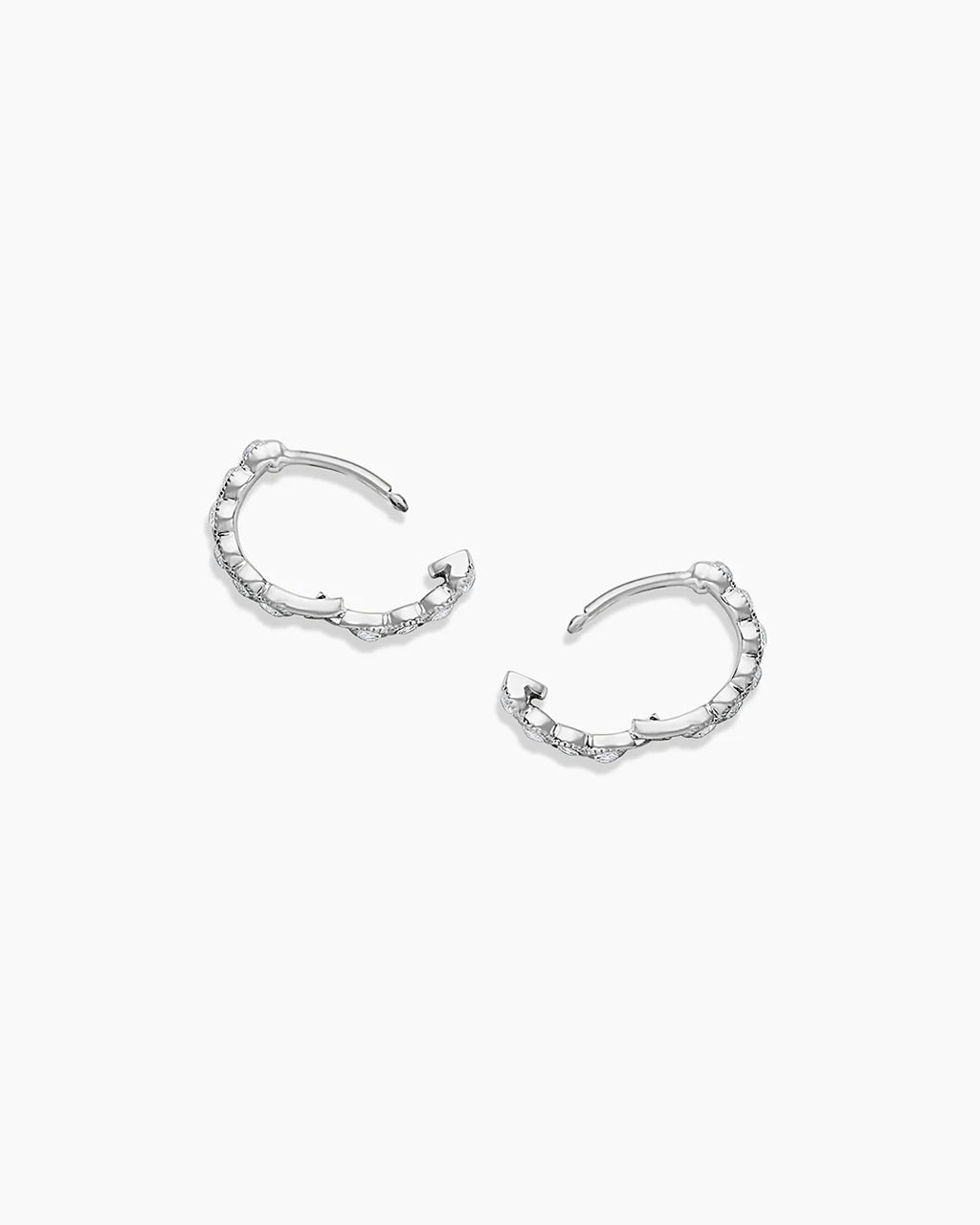 Madison Shimmer Huggies - Silver