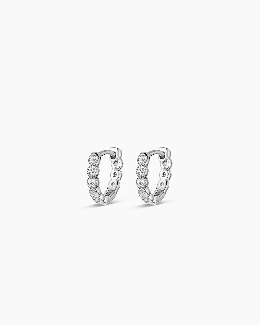 Madison Shimmer Huggies - Silver