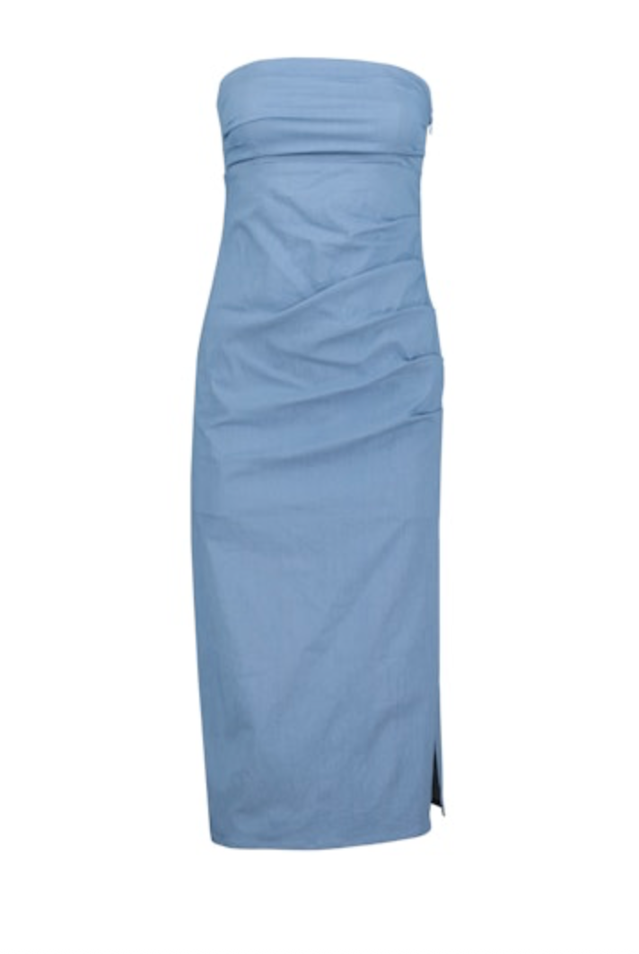 kookai blue strapless dress Charlotte Russe Small Dark Blue Strapless Evening Party Dress NWT