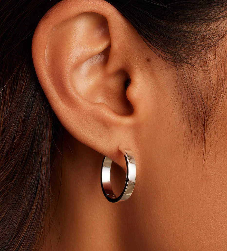 Rose Hoops Silver
