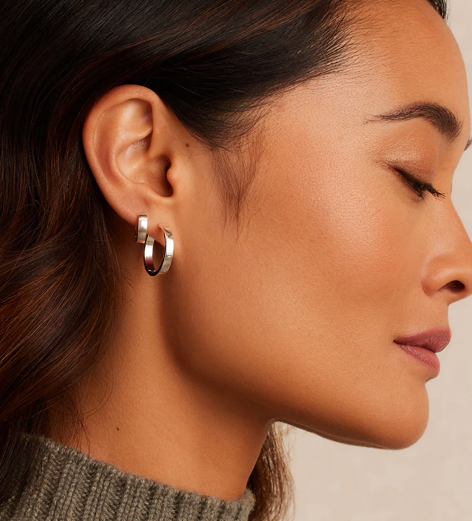 Rose Hoops Silver