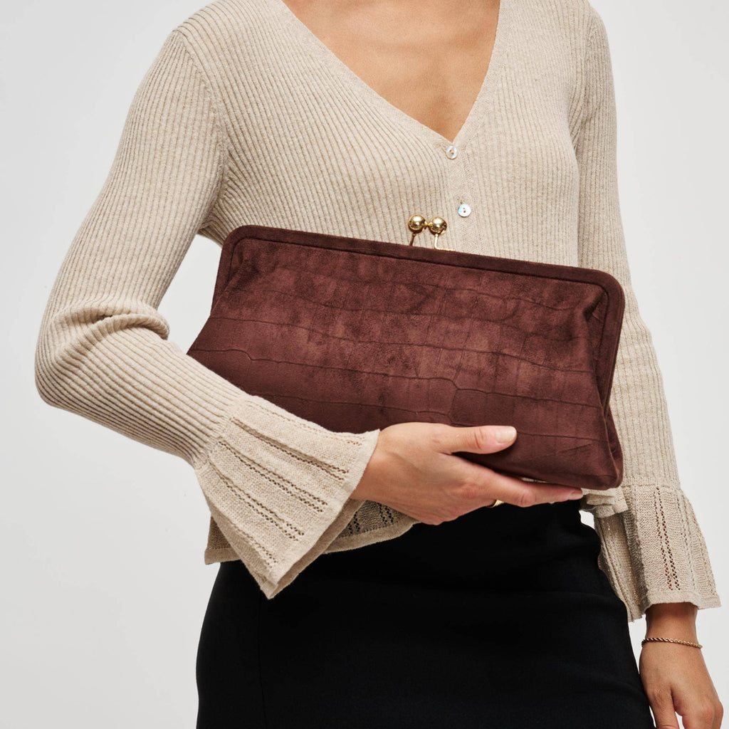 Kristin Suede Clutch