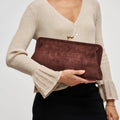 Kristin Suede Clutch